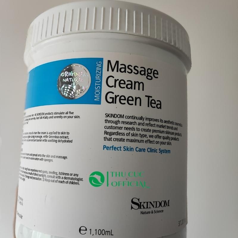 Kem massage trà xanh Skindom cho da nhạy cảm