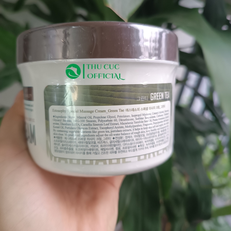 Kem massage mặt trà xanh Estesophy 450g