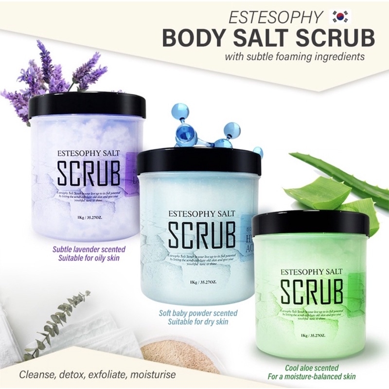 Muối tắm tẩy da chết Estesophy Lavender