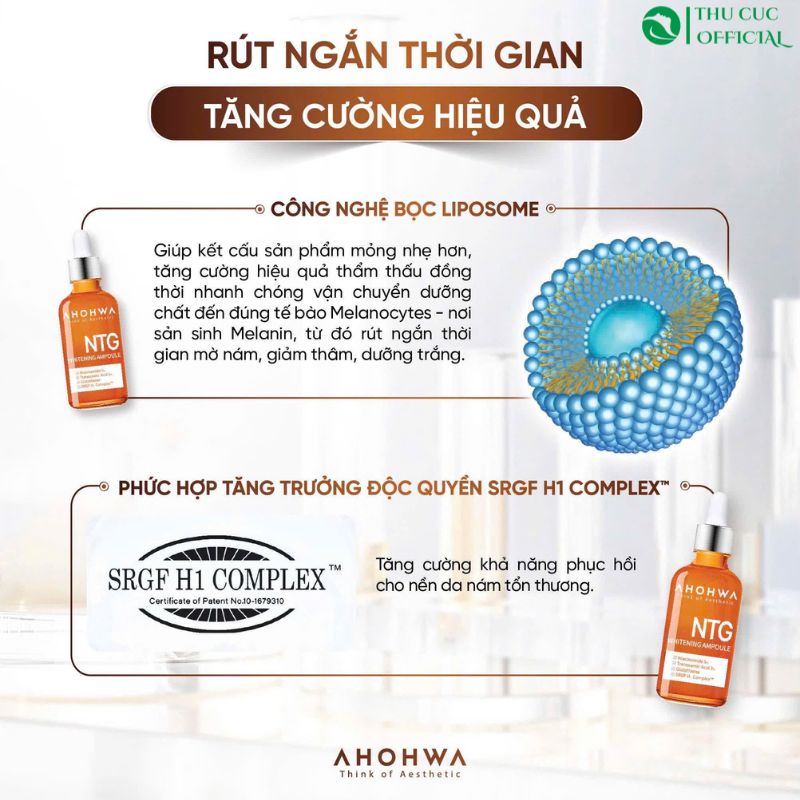 Serum dưỡng sáng da Ahohwa NTG chính hãng
