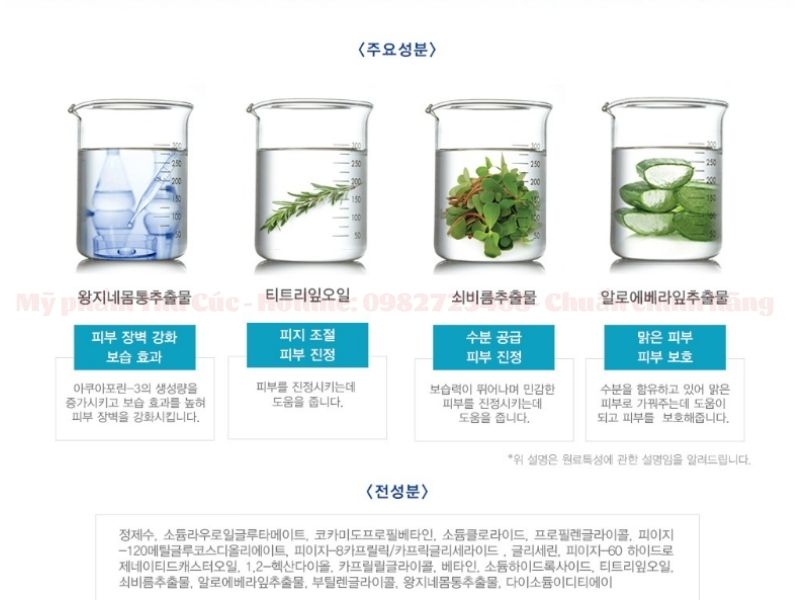 Thành phần chính trong Sữa rửa mặt da mụn Desembre