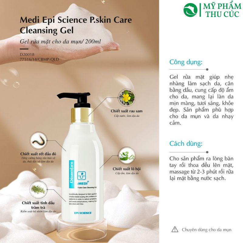 Sữa rửa mặt dành cho da dầu mụn Desembre