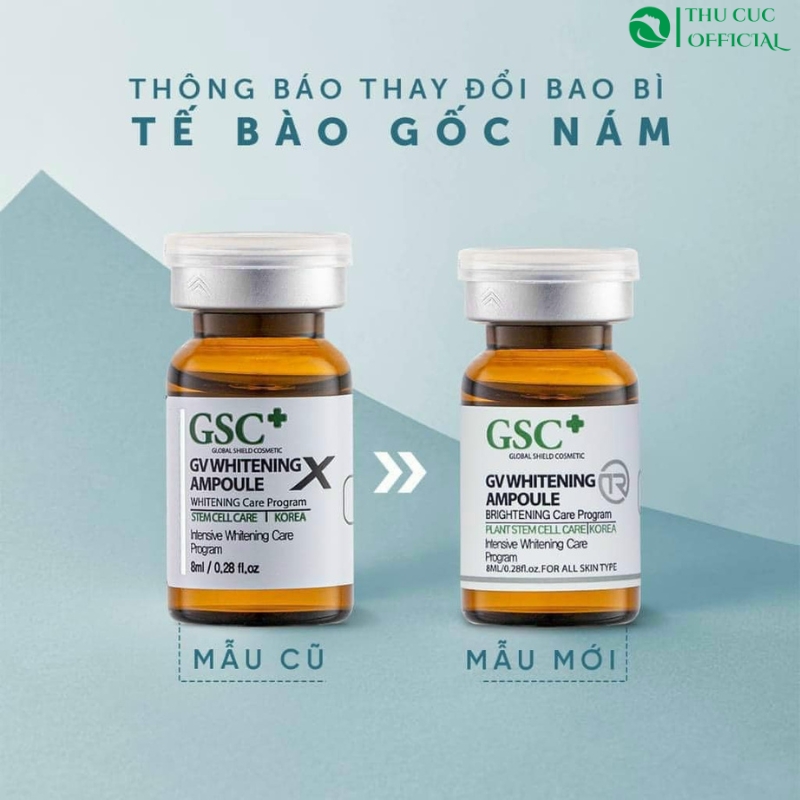 Thông báo đổi mẫu tế bào gốc GSC+ trắng da