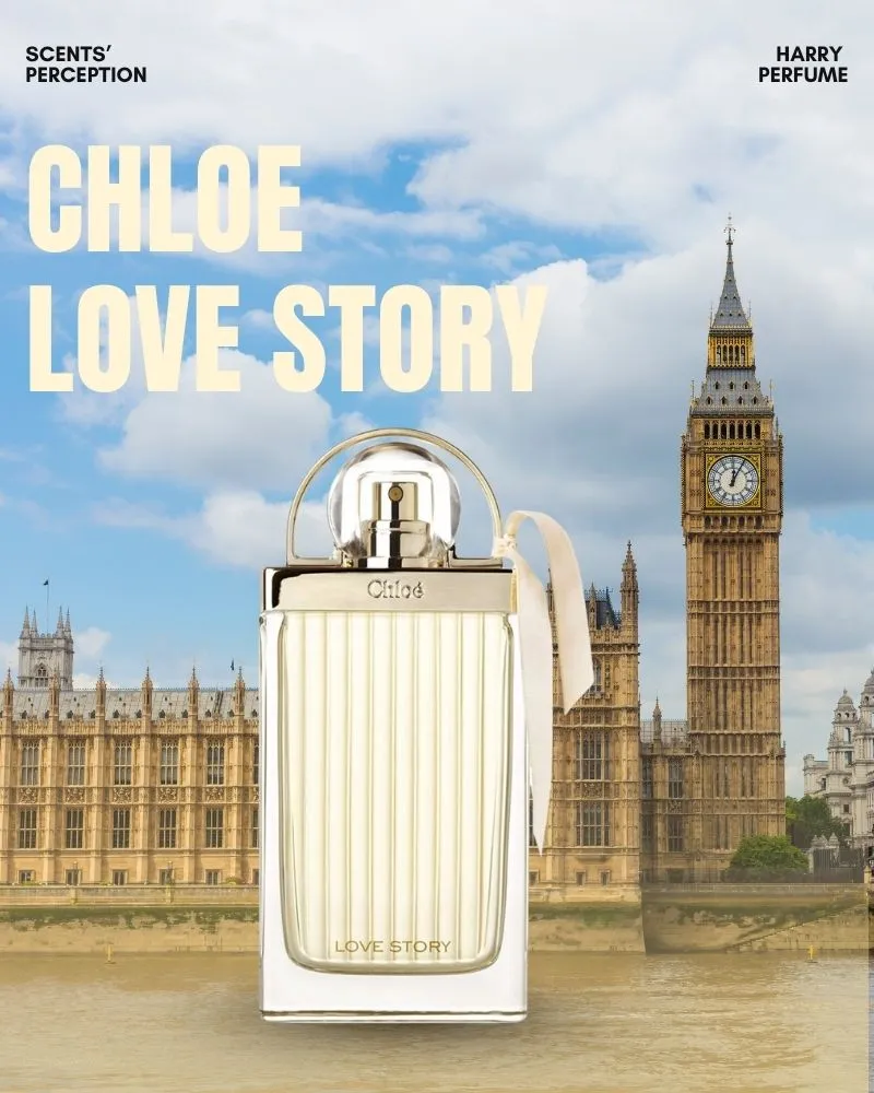 Chloé Love Story kể lại khoảnh khắc trái tim rung động trong ánh nhìn đầu tiên, với hương cam bergamot, bưởi và lê chín