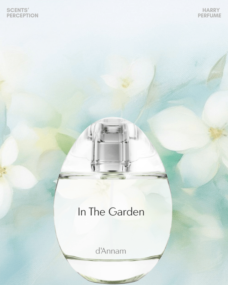 Chai d'Annam In The Garden EDP thiết kế thủy tinh trong suốt tối giản, thanh lịch, nắp chắc chắn, đi kèm hộp Fullbox trang nhã.