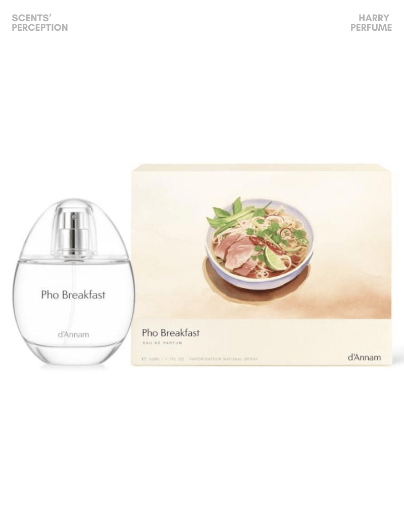 d'Annam Pho Breakfast EDP tái hiện tinh thần phở Việt qua hương gia vị, thảo mộc ấm áp, tươi mới và hiện đại.