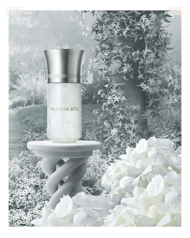 Mùi sữa hoa trắng kem mịn – dịu, ấm và rất “cozy”, đúng tinh thần lactonic floral của Blanche Bête.