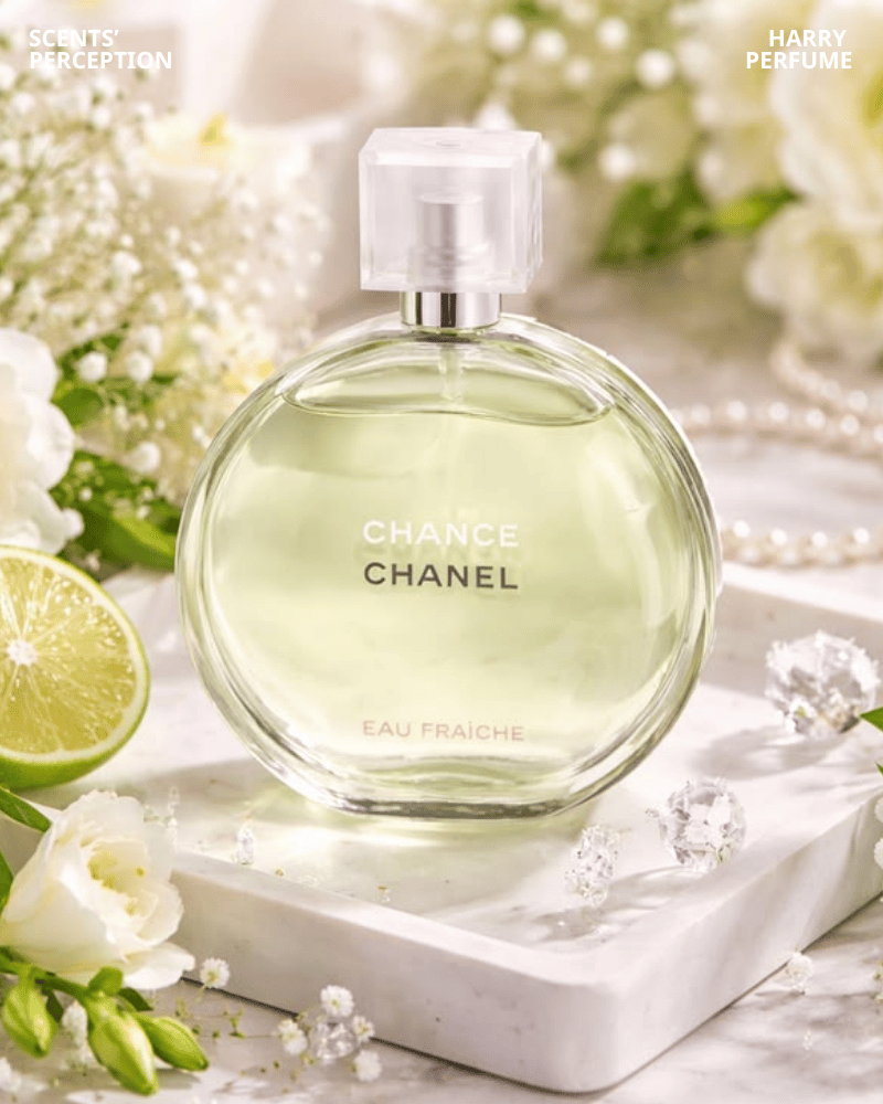 Chanel Chance Eau Fraîche mang hương citrus, hoa cỏ và gỗ nhẹ, thanh lịch, tươi mát, hợp công sở mùa hè