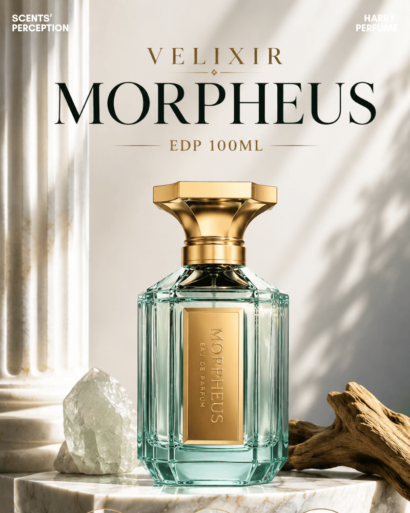 Velixir Morpheus mở đầu tươi mát, sạch với citrus, chuyển tầng mượt, phù hợp công sở hằng ngày dễ chịu.