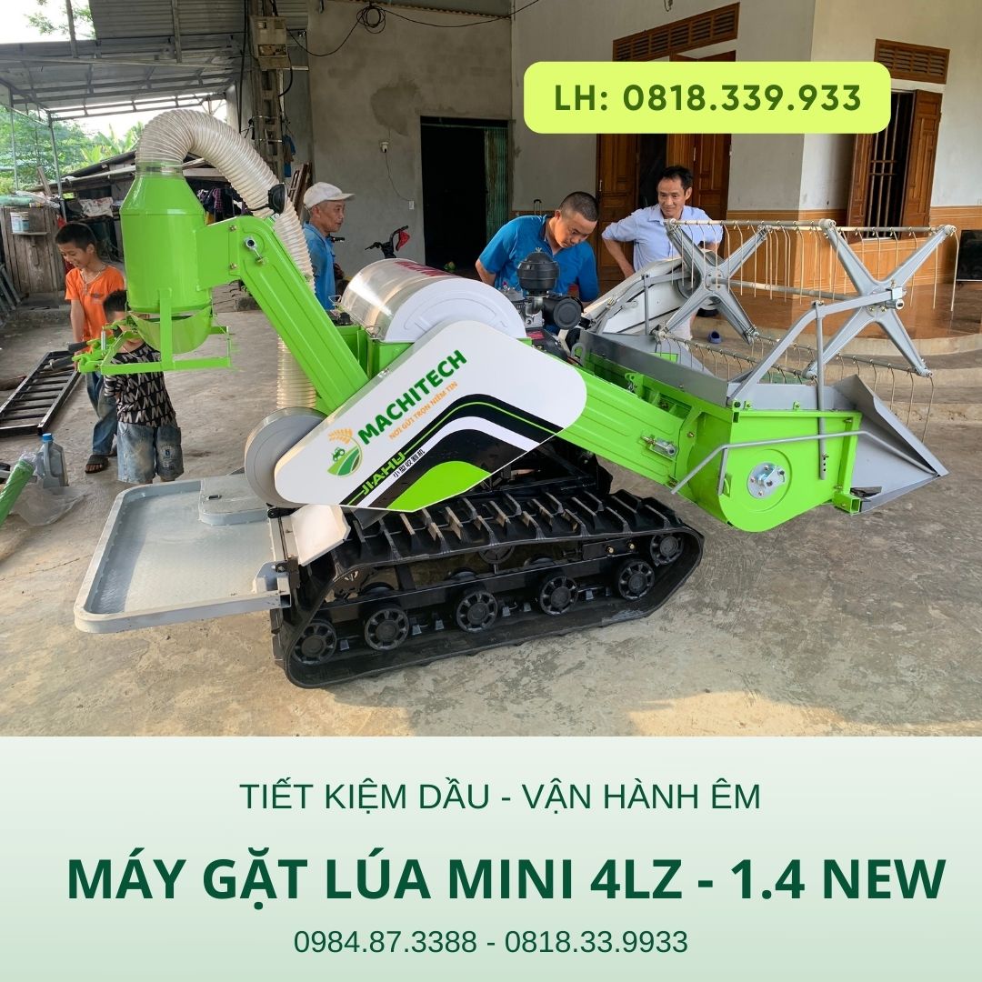 Máy gặt lúa mini tiết kiệm dầu
