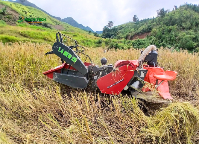 Máy gặt lúa mini Gia Lai 2