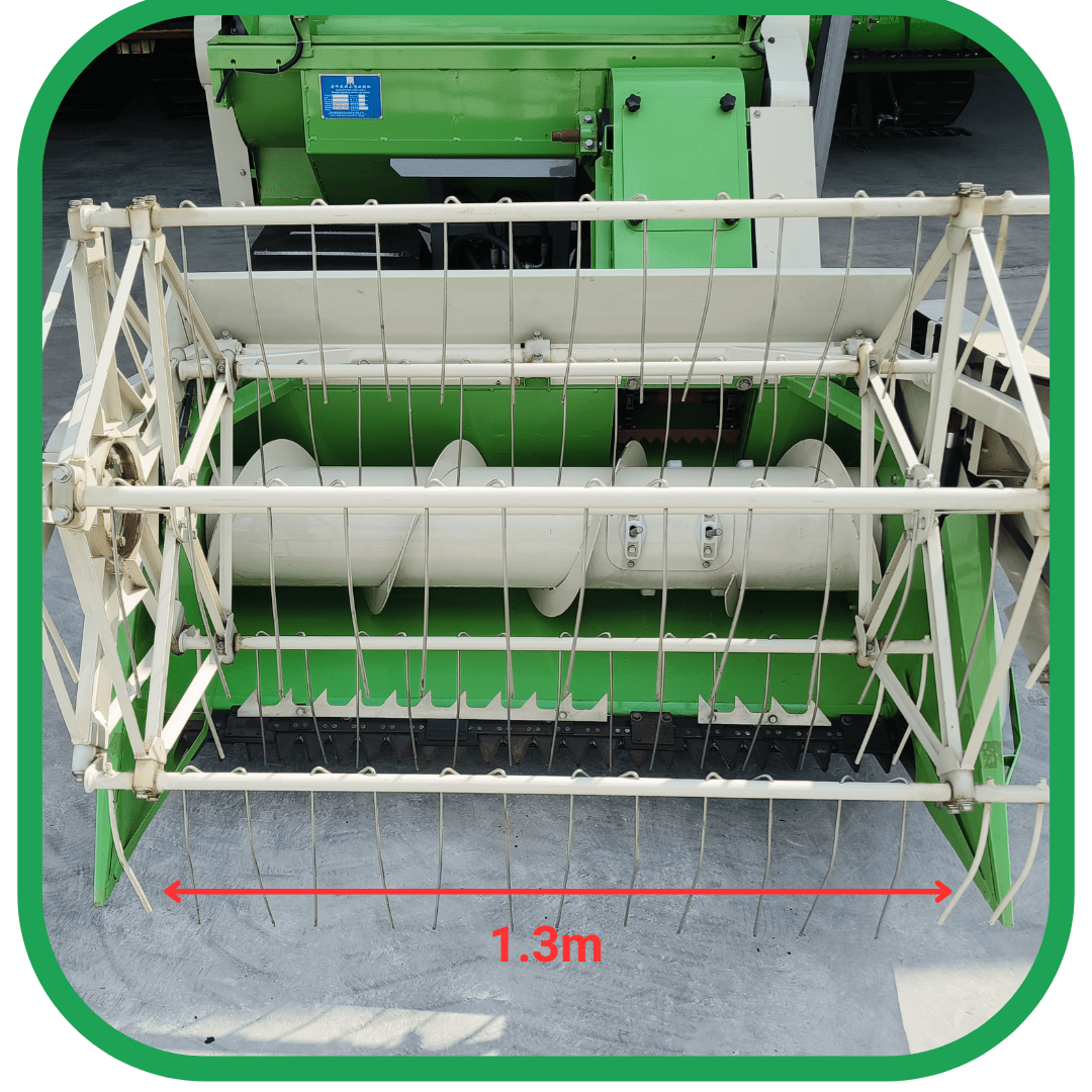 Máy gặt lúa đổ