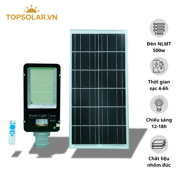Đèn Năng Lượng Mặt Trời 500W TS003