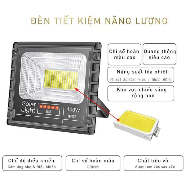 Đèn Năng Lượng Mặt Trời 100W SDP1100