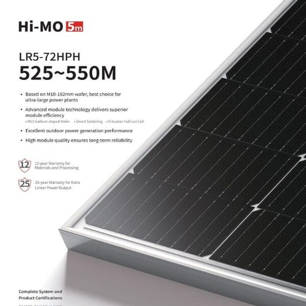 Tấm pin năng lượng mặt trời Longi 545W