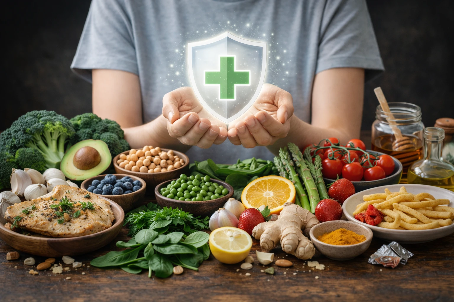 Ăn một chế độ ăn uống lành mạnh giúp cung cấp cho chúng ta khả năng miễn dịch.