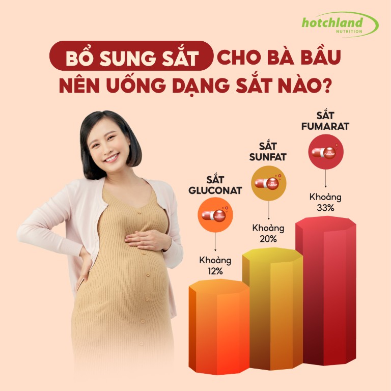 Các dạng sắt bổ sung trong viên uống cho mẹ bầu