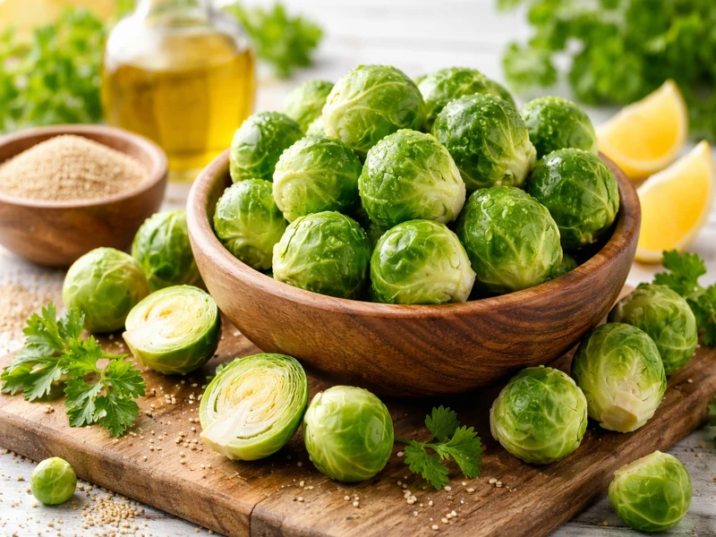 Có khoảng 4g chất xơ trong 150g rau, rau mầm Brussels Có khoảng 4g chất xơ trong 150g rau, rau mầm Brussels