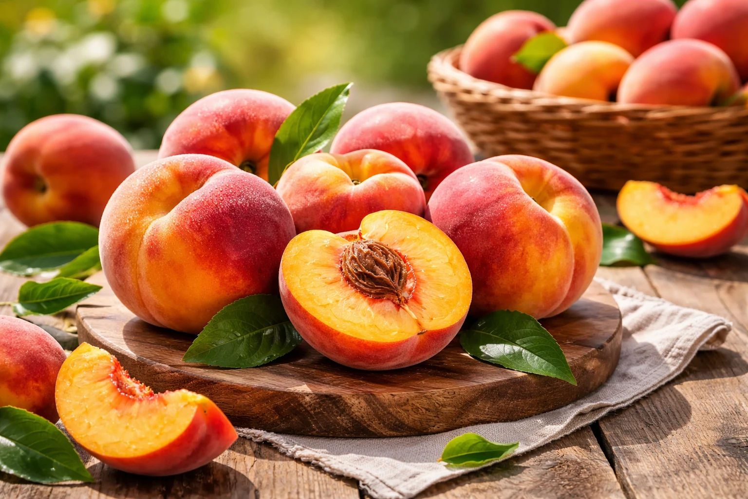 Đào là loại trái cây giàu vitamin C với màu sắc cam rực rỡ