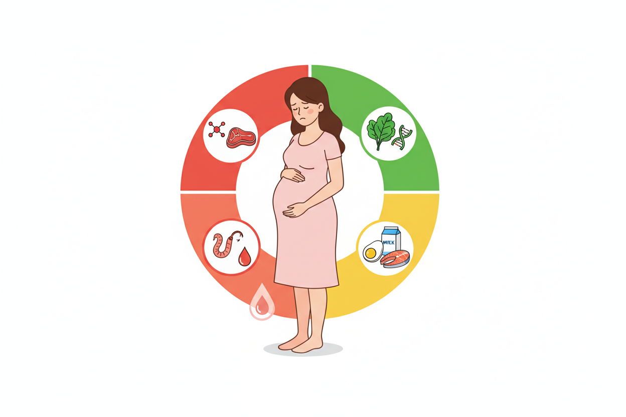 Nguyên nhân thiếu máu khi mang thai ở mẹ bầu