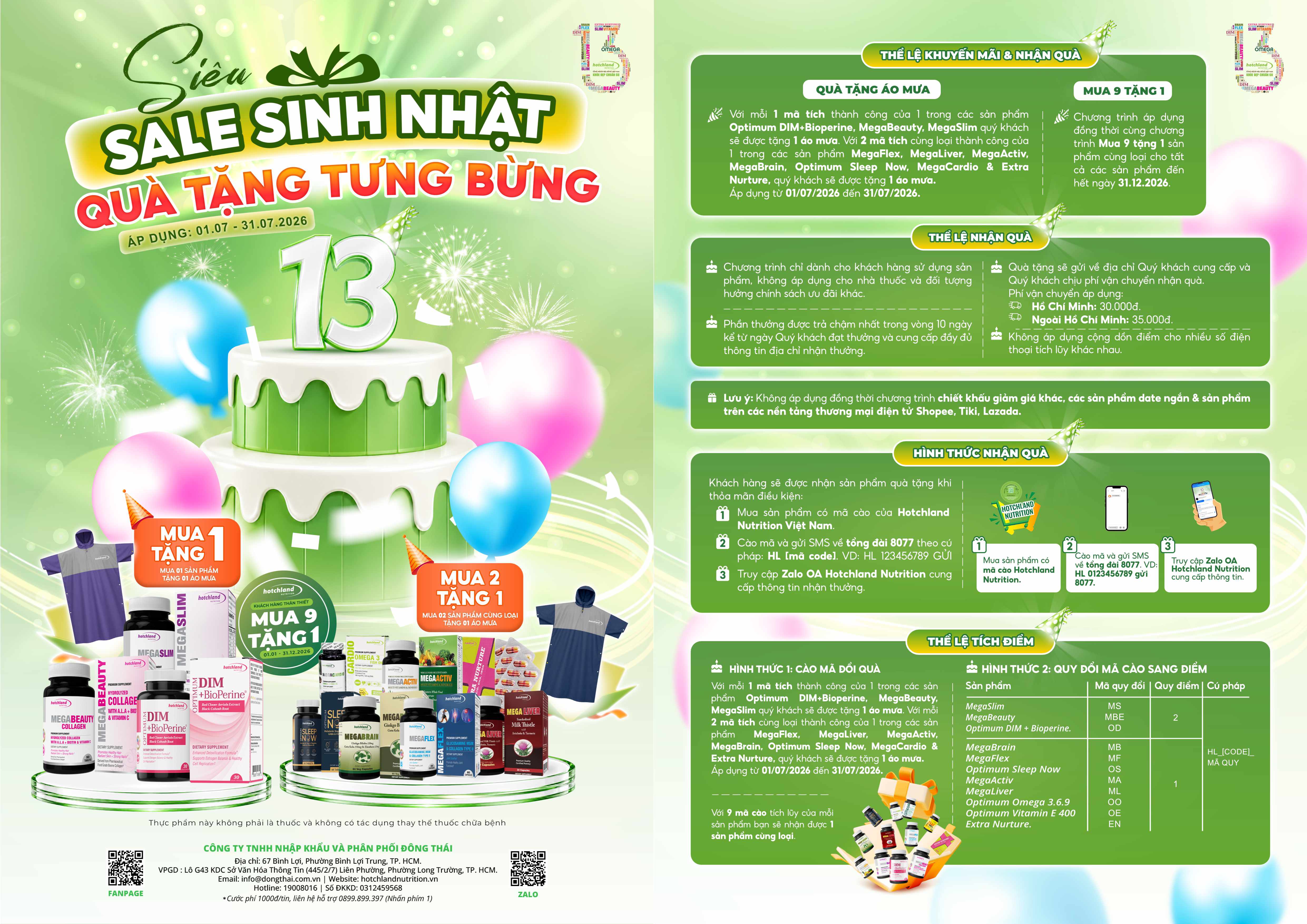Hotchland 13 Tuổi – Siêu Sale Sinh Nhật, Quà Tặng Tưng Bừng