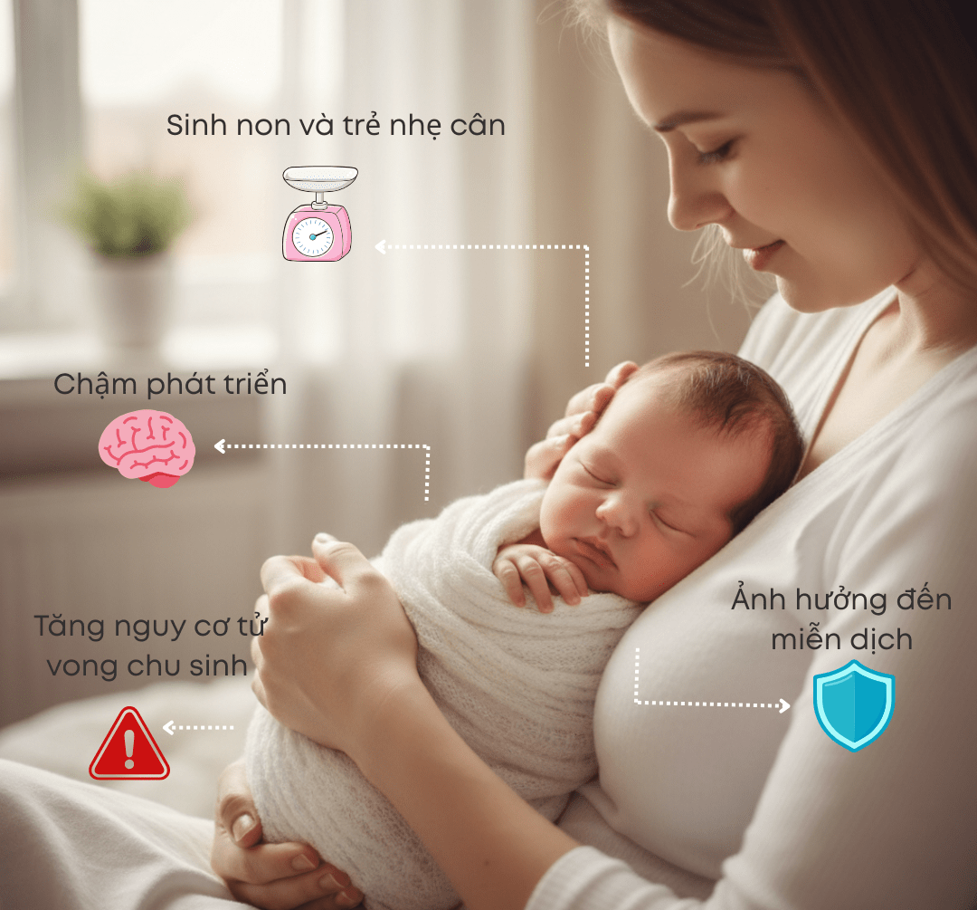 Thiếu sắt ảnh hưởng đến thai nhi