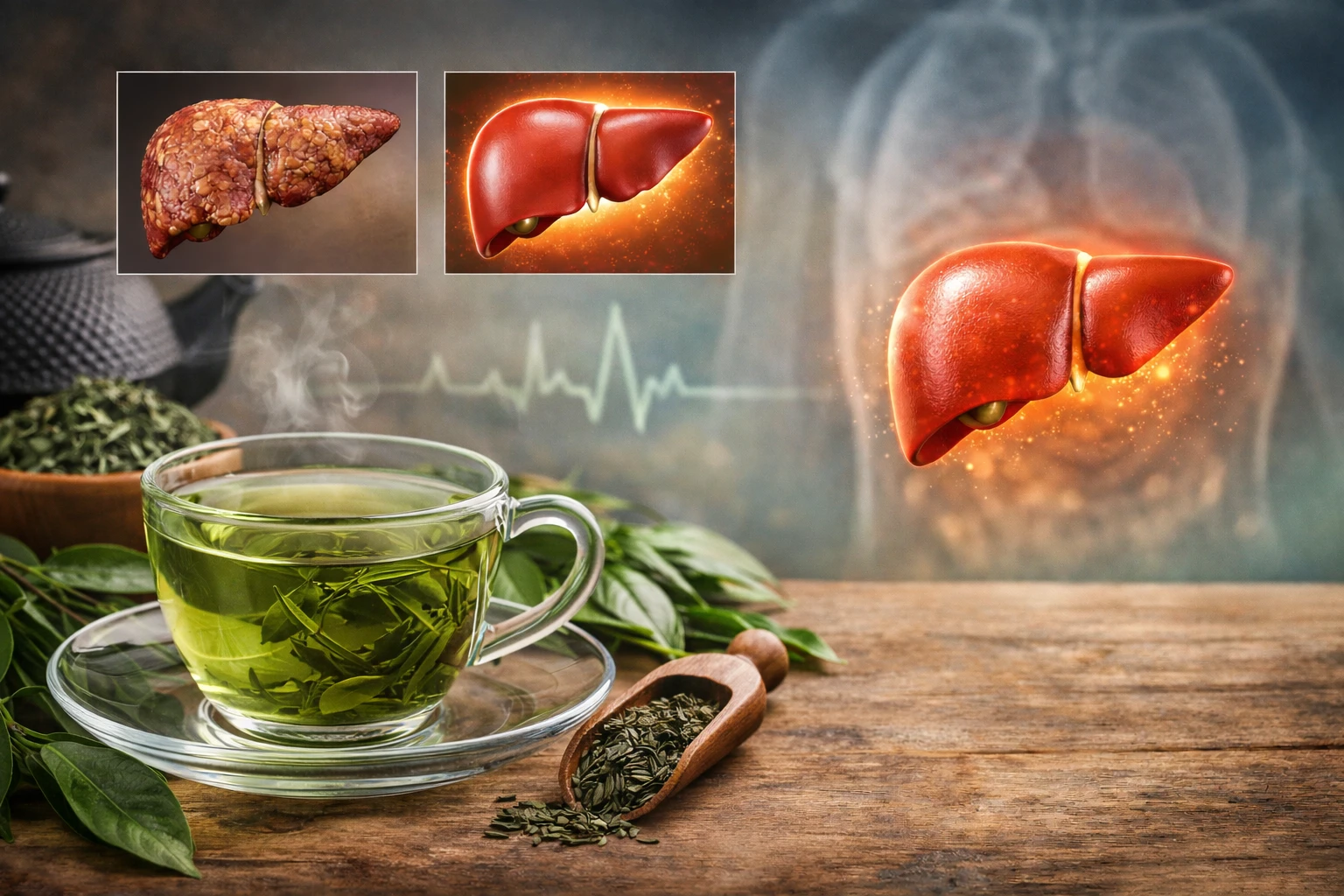 Uống trà xanh mỗi ngày có thể giúp giải độc gan