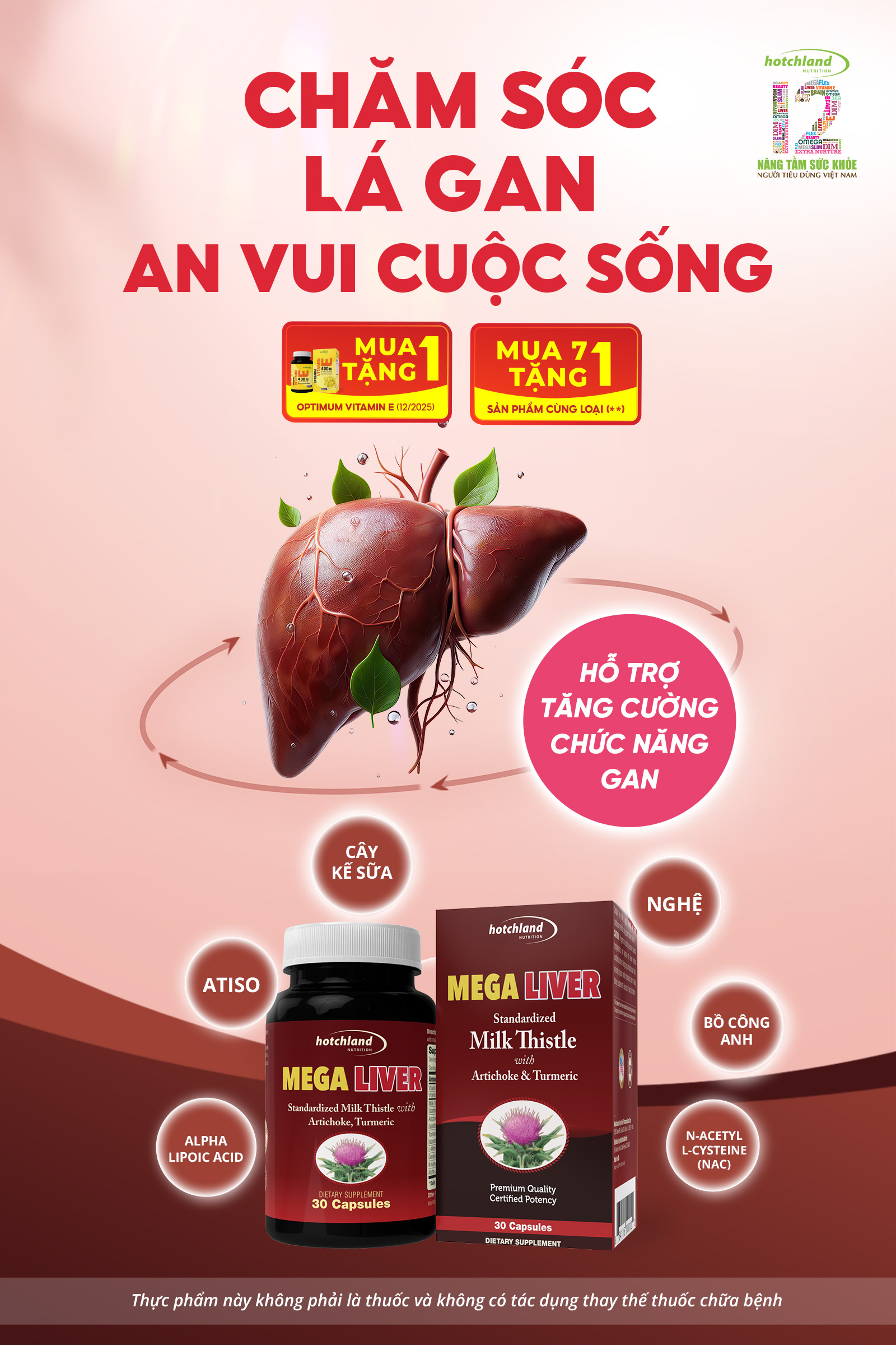 Hotchland MegaLiver hỗ trợ chức năng gan