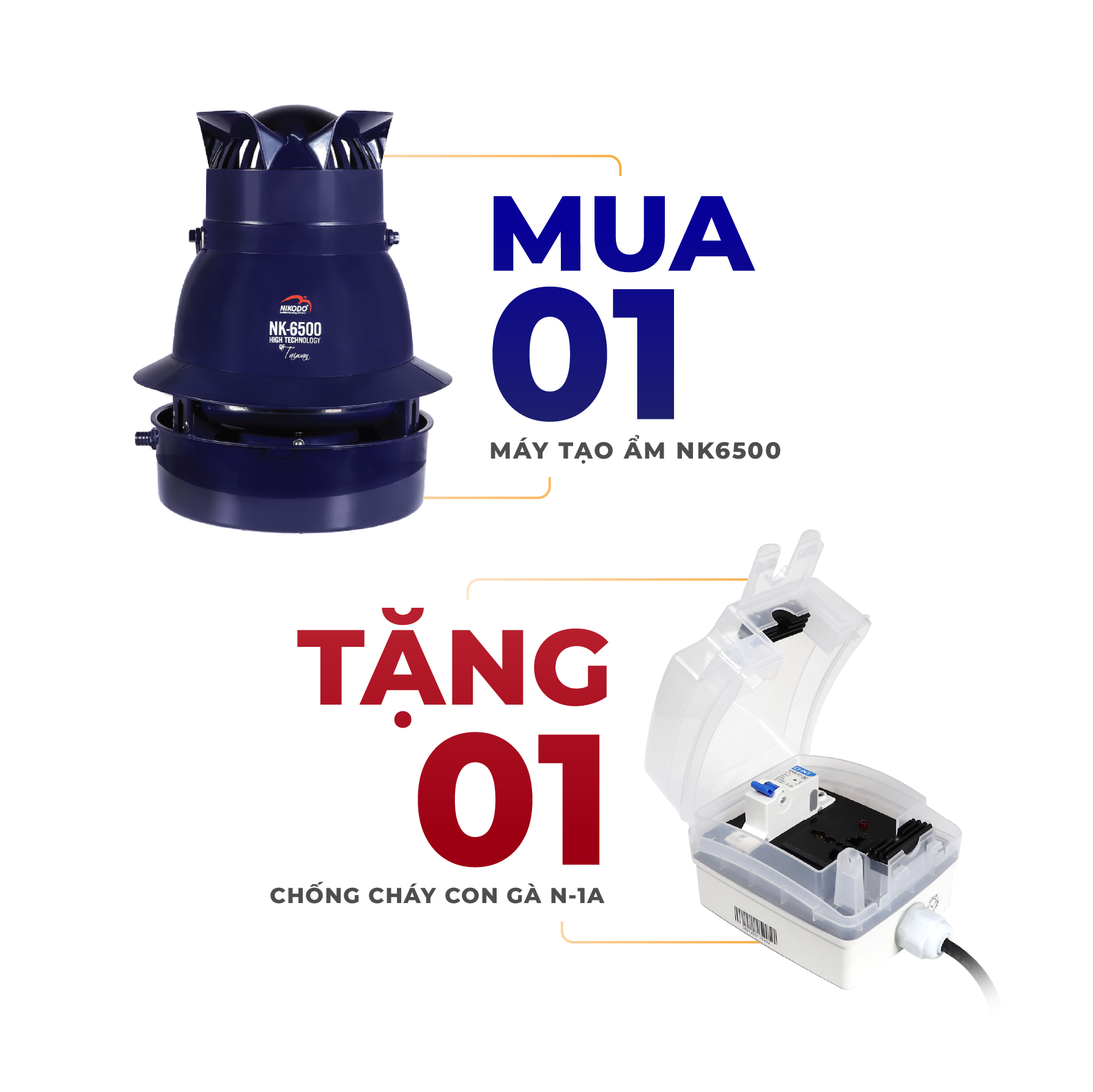máy tạo ẩm nk6500
