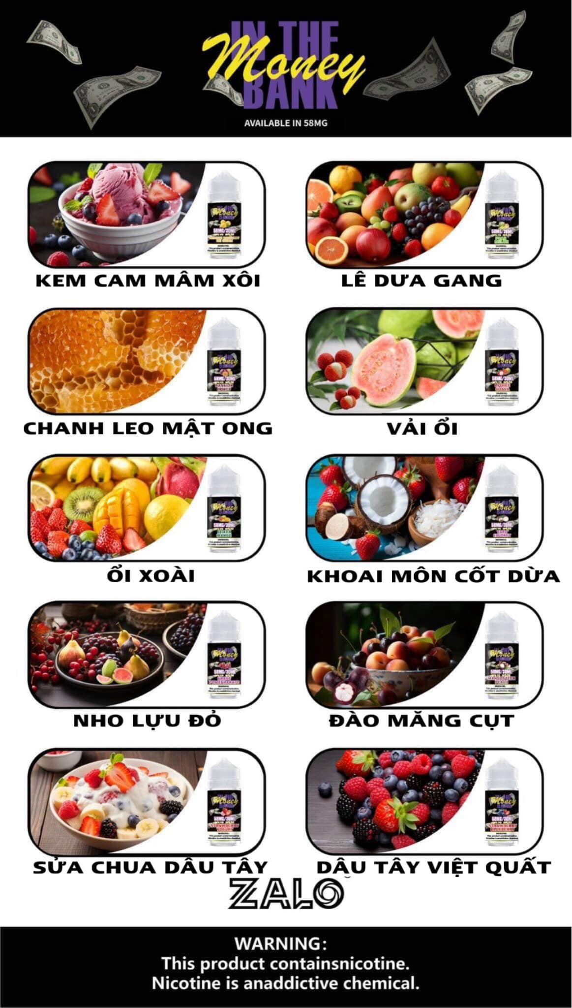 Review chi tiết chai juice Money In The Bank Saltnic (30ml / 58mg)