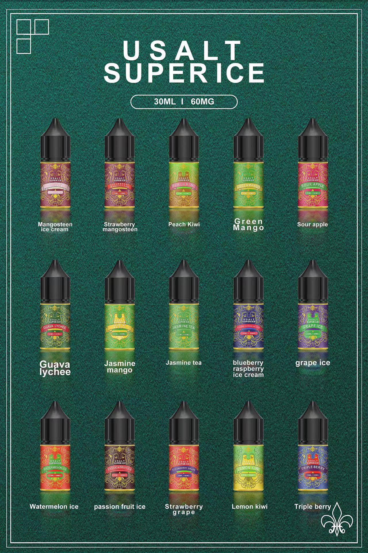 Giới thiệu và review chi tiết chai juice Usalt Super Ice Saltnic (30ml / 60mg)