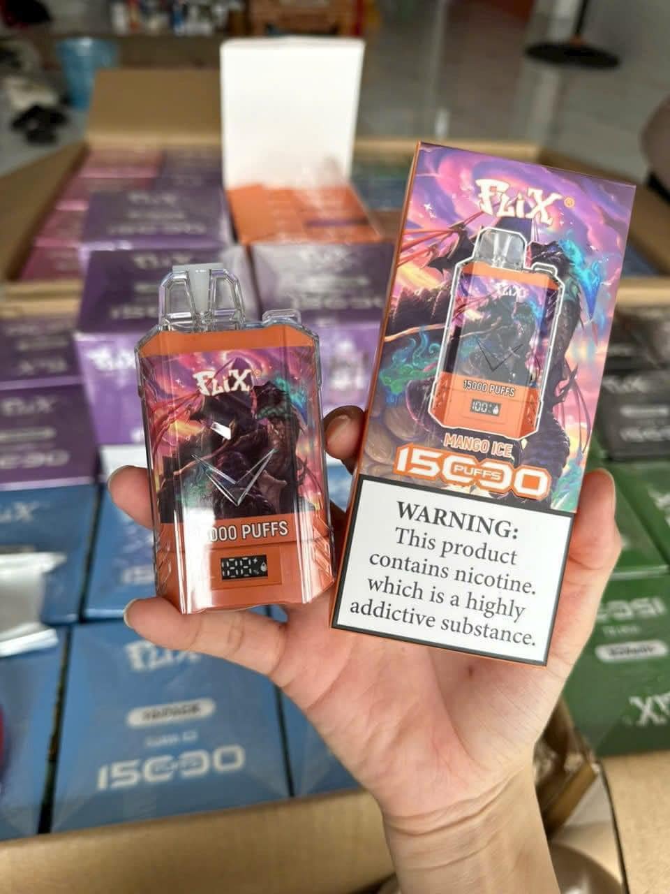 Đánh giá chi tiết và review Flix 15000 Hơi (50mg) – Pod 1 Lần