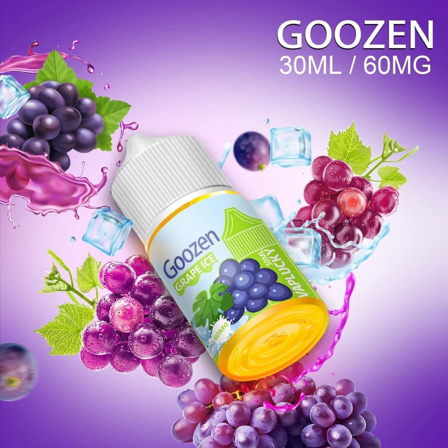 Giới thiệu và review chi tiết chai juice Vaplucky Goozen Saltnic (30ml / 35mg / 50mg / 60mg)