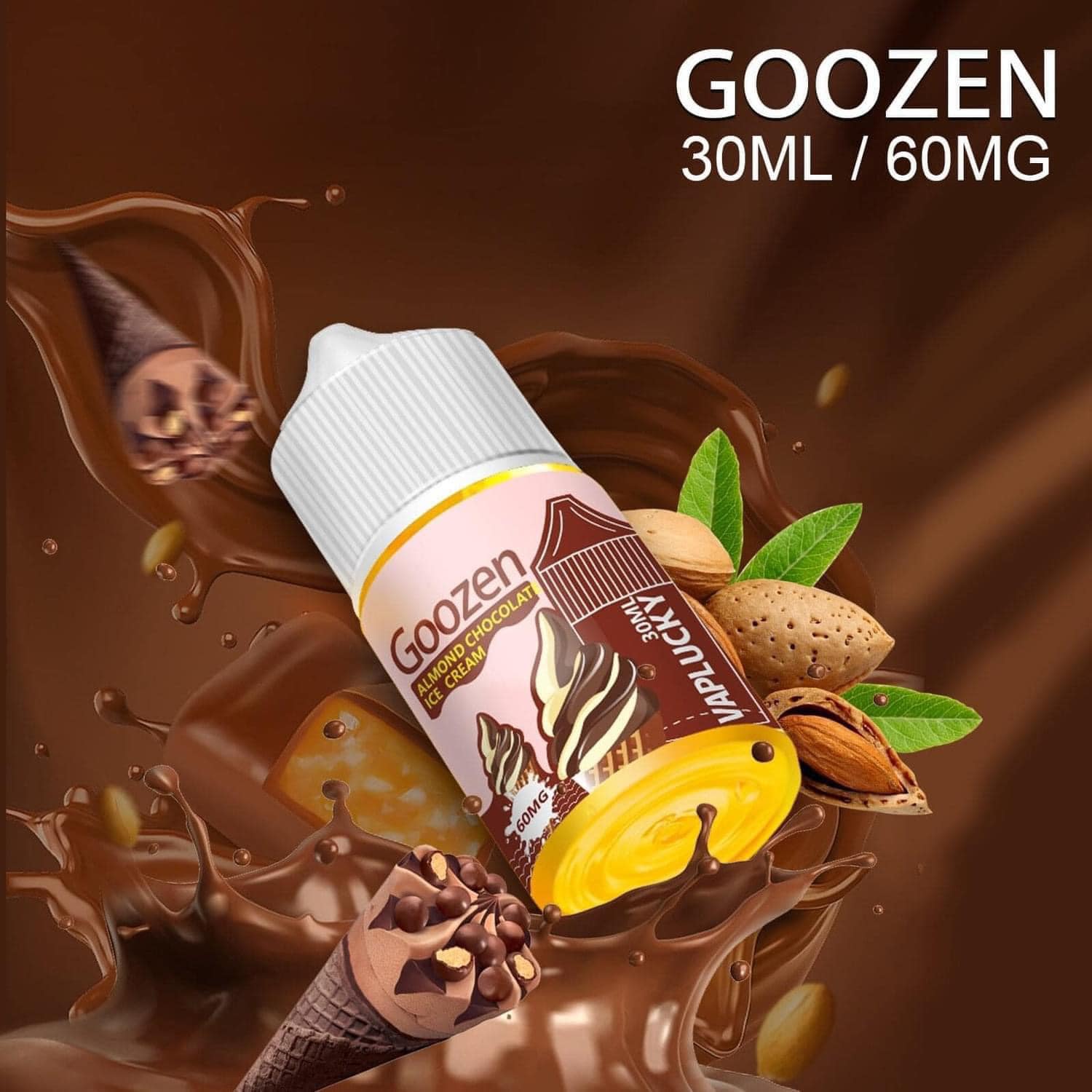 Giới thiệu và review chi tiết chai juice Vaplucky Goozen Saltnic (30ml / 35mg / 50mg / 60mg)