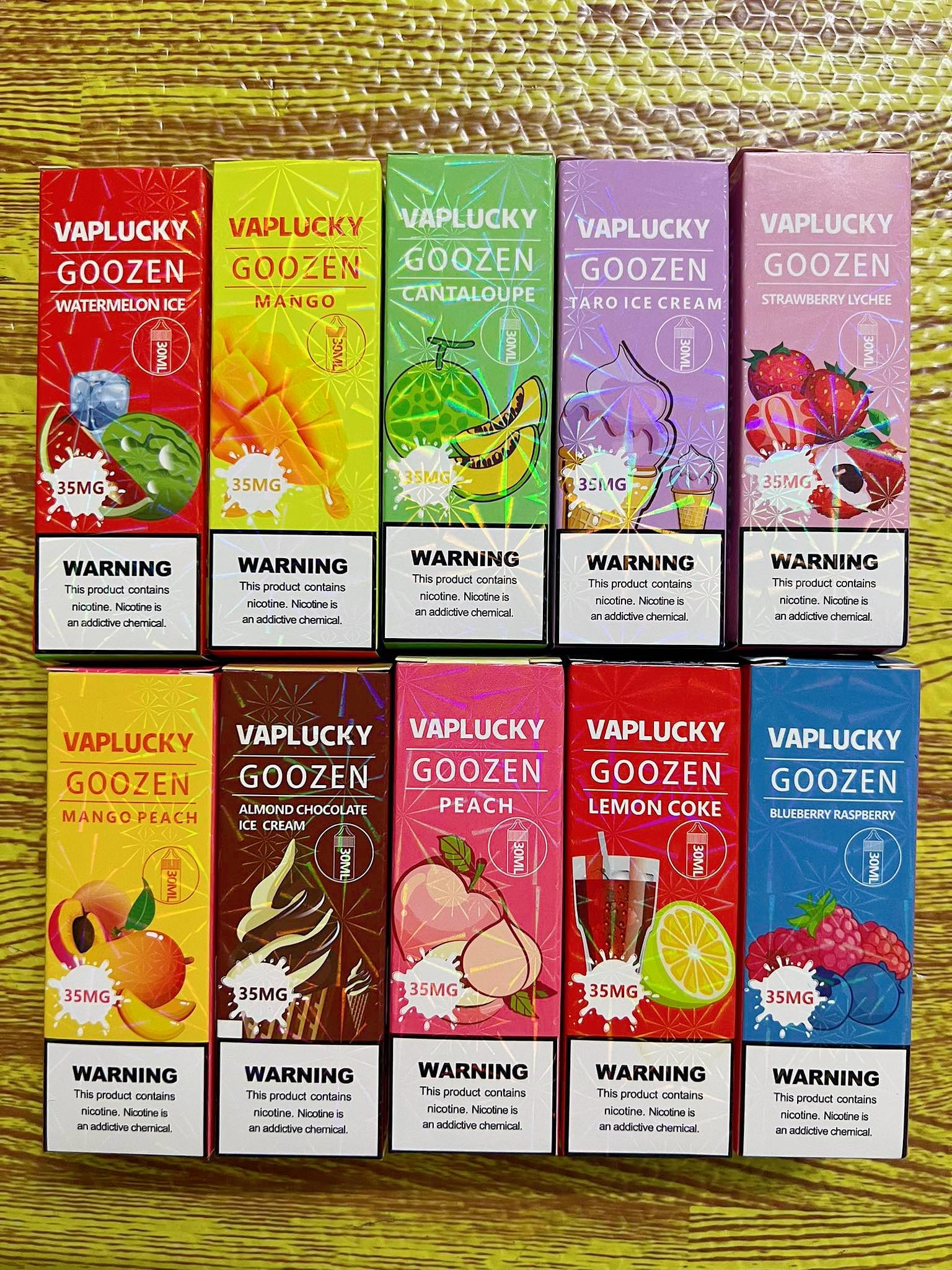 Giới thiệu và review chi tiết chai juice Vaplucky Goozen Saltnic (30ml / 35mg / 50mg / 60mg)