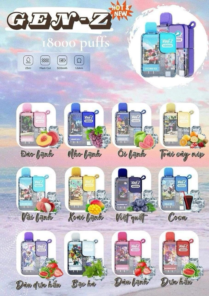 Đánh giá review Gen-Z 18000 Hơi (50mg) – Pod 1 Lần