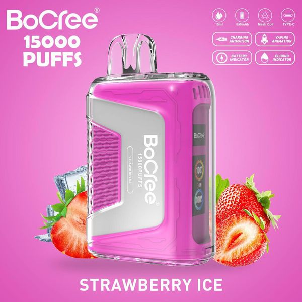 Giới thiệu và đánh giá chi tiết Pod 1 lần Bocree 15000 Hơi (50mg)