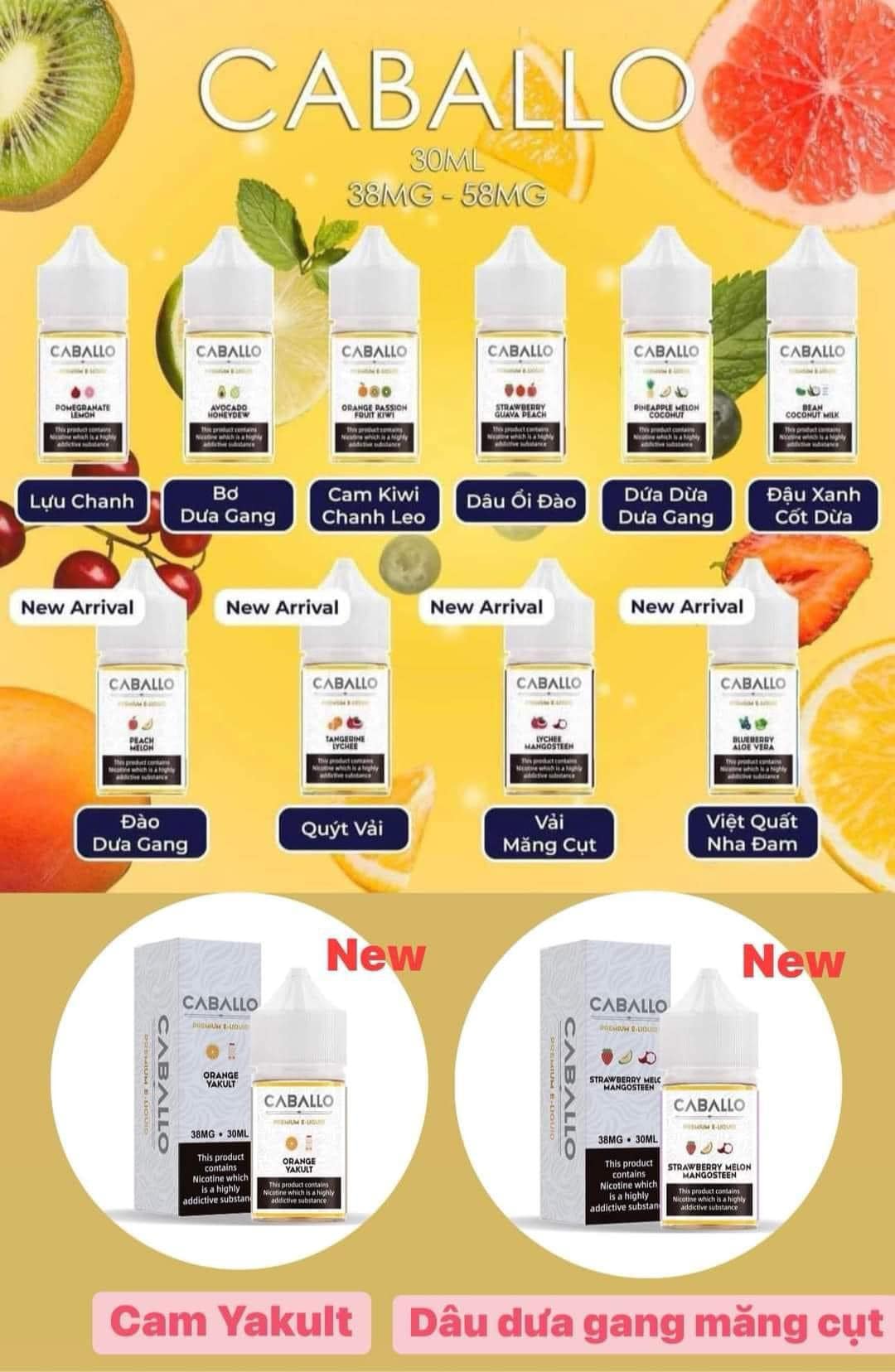 Review chi tiết chai juice Caballo Saltnic 30ml (38mg/58mg)