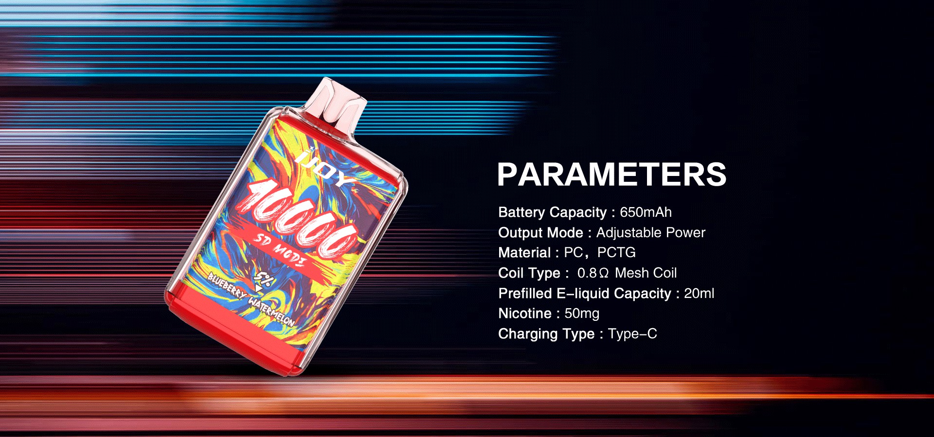 Review chi tiết Ijoy Boom SD 10000 Hơi (50mg) – Pod 1 Lần