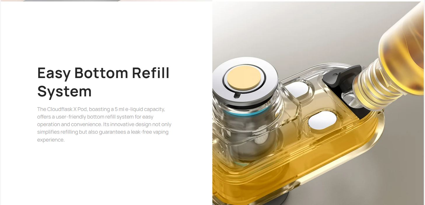 Aspire CloudFlask X 75W Pod Kit Thích Hợp Để Chơi Nhiều Khói