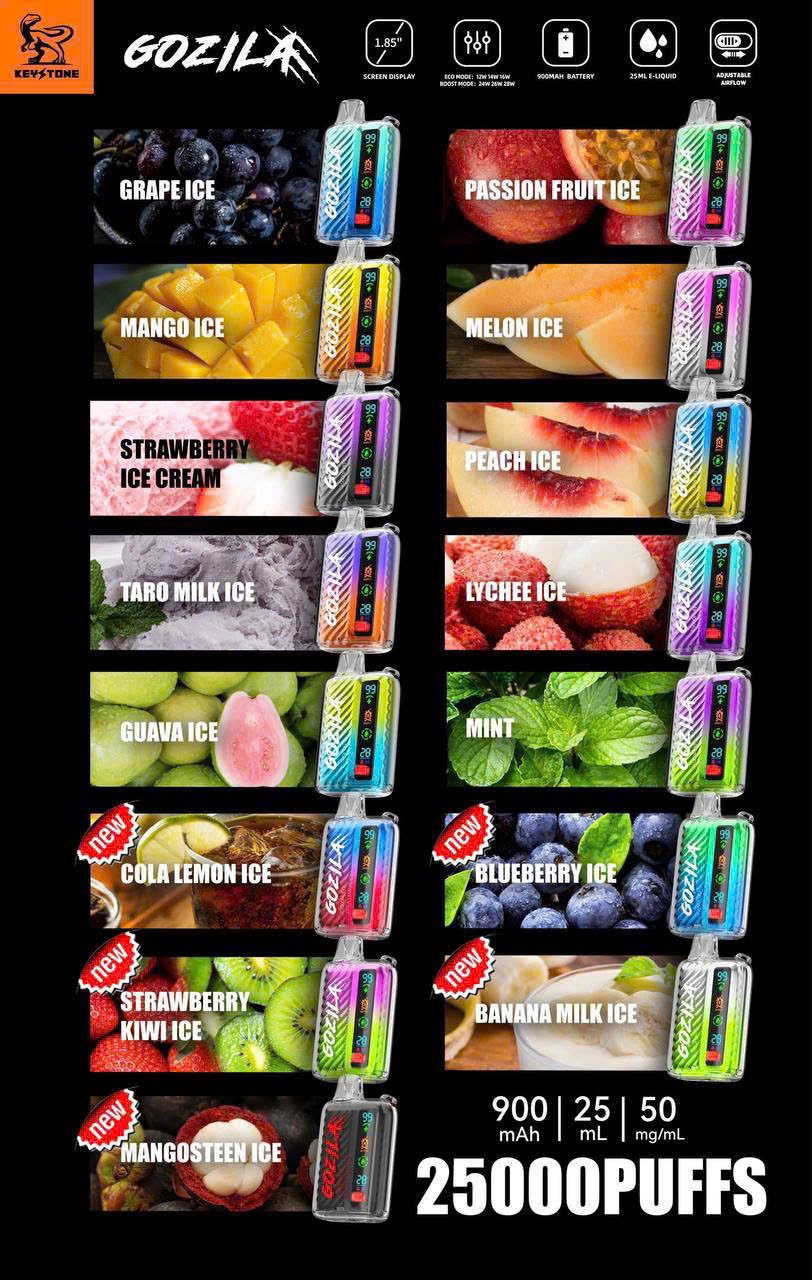 Review chi tiết Keystone Gozila 25000 Hơi (50mg) - Pod 1 lần