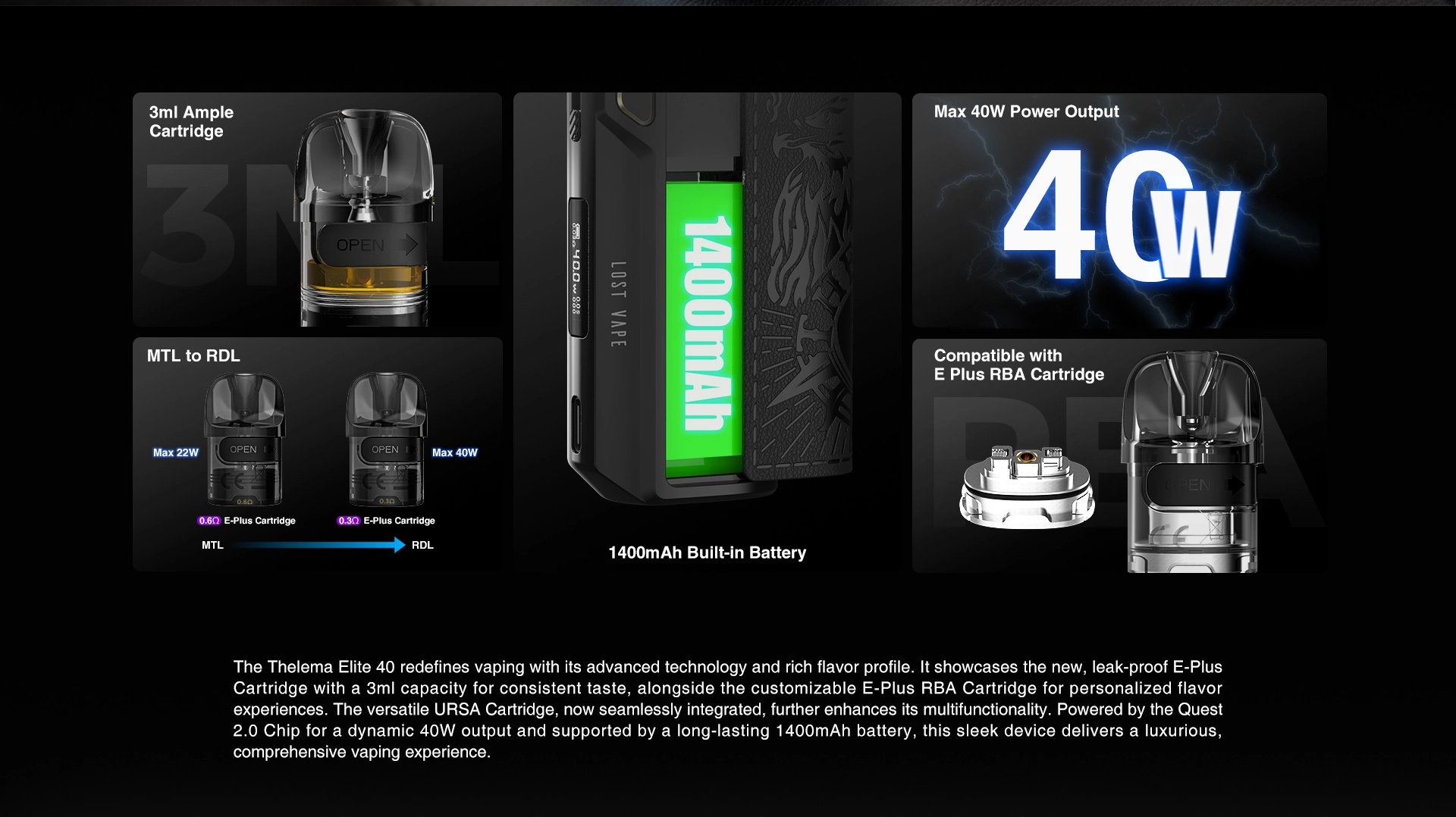 Trải Nghiệm Lost Vape Thelema Elite 40W Pod Kit