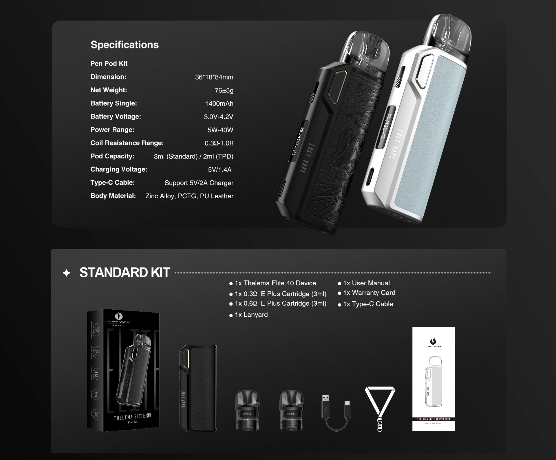 Trải Nghiệm Lost Vape Thelema Elite 40W Pod Kit