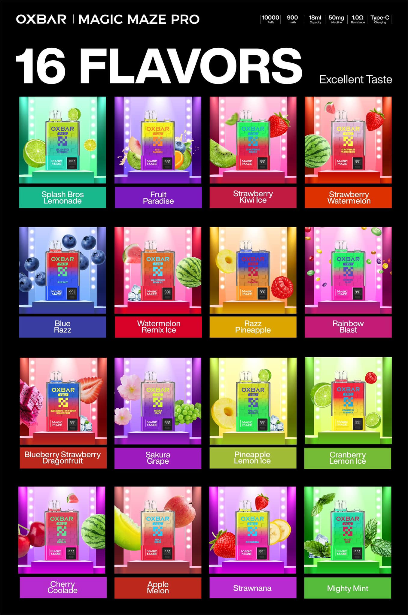 Review chi tiết Oxbar Magic Maze Pro 10000 Hơi (50mg) – Pod 1 Lần