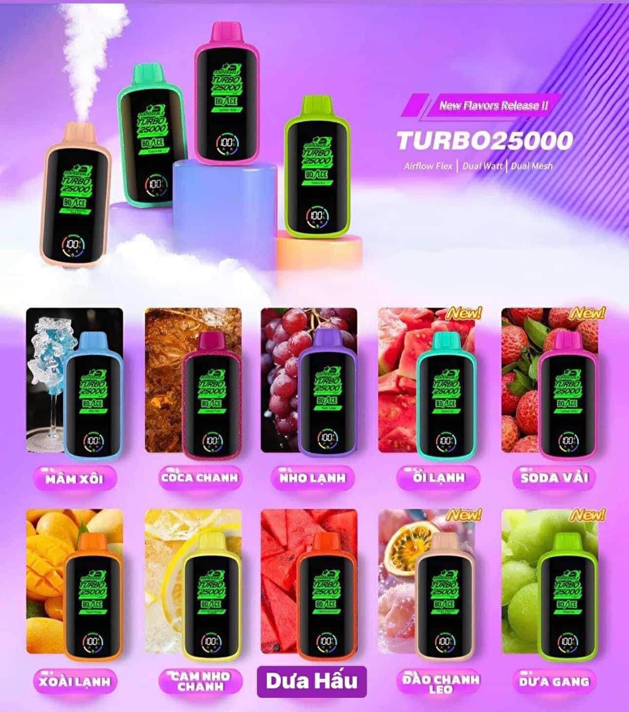Review chi tiết Turbo 25000 Hơi (50mg) – Pod 1 Lần