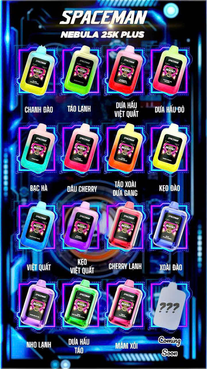 Review chi tiết Spaceman Nebula 25k Plus 25000 Hơi (50mg) - Pod 1 lần