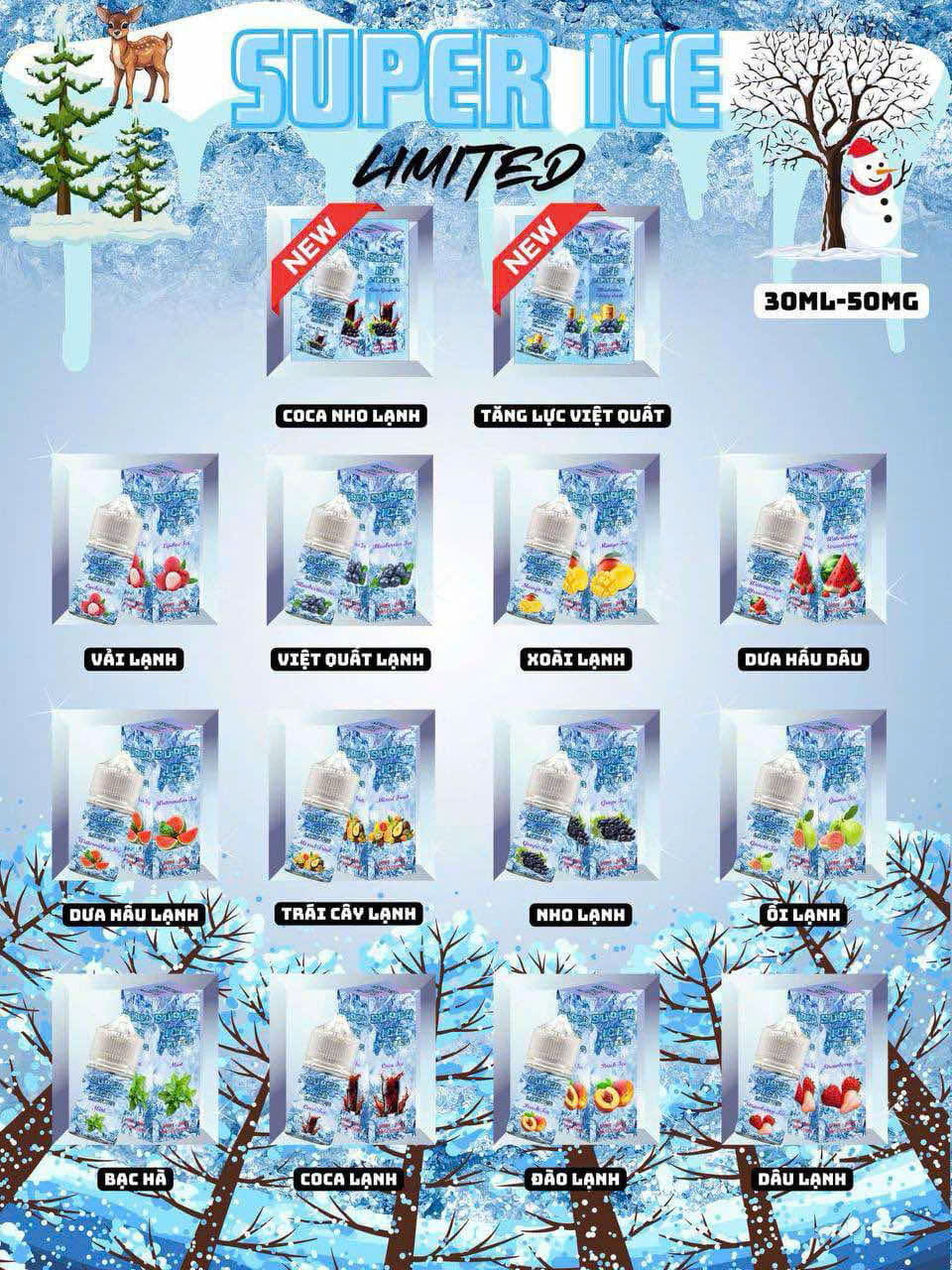 Review chi tiết chai juice Super Ice Limited Saltnic (30ml/50mg)