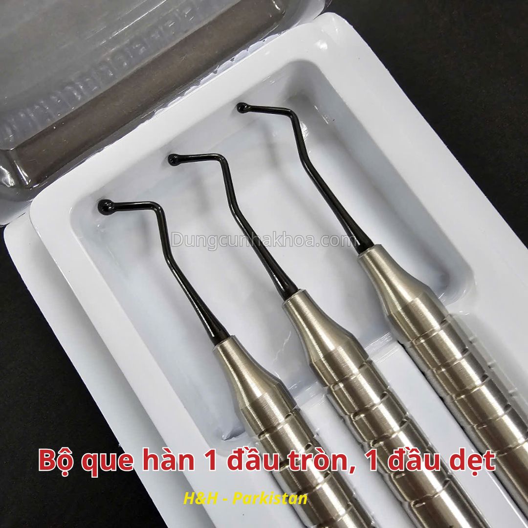 Bộ 3 que hàn 1 đầu tròn, 1 đầu dẹt