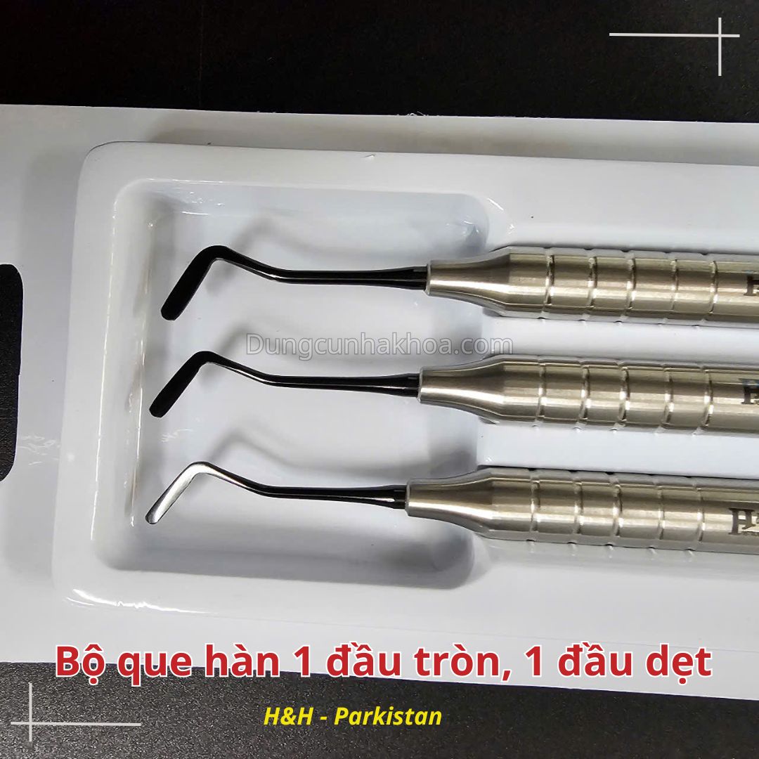 Bộ 3 que hàn 1 đầu tròn, 1 đầu dẹt