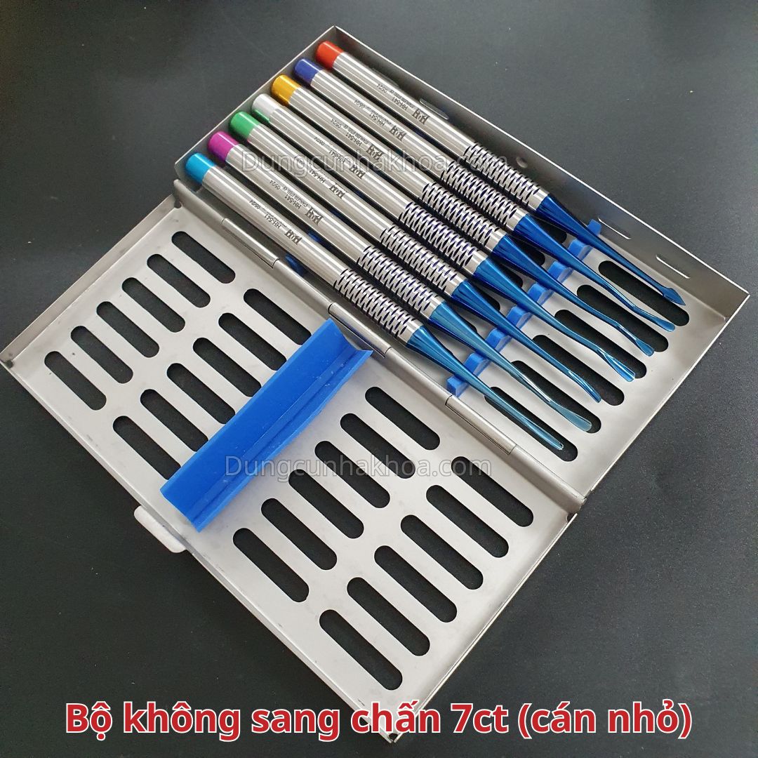 Bộ bẩy nhổ răng không sang chấn cán nhỏ 7 chi tiết